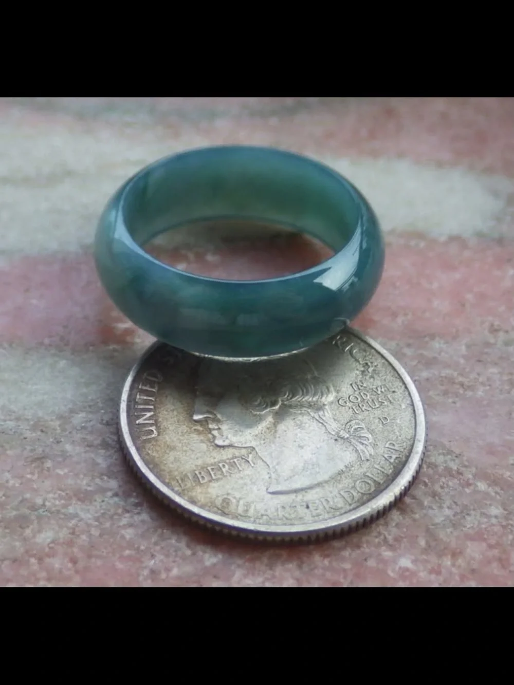 Certificate Jadeite Jewelry Jade luck Green Ring Size 9.5